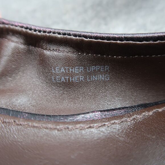 Vera Wang Shoes Womens 7.5 Ballet Flats Peep Toe Formal Wedding Purple Metallic - Picture 16 of 16